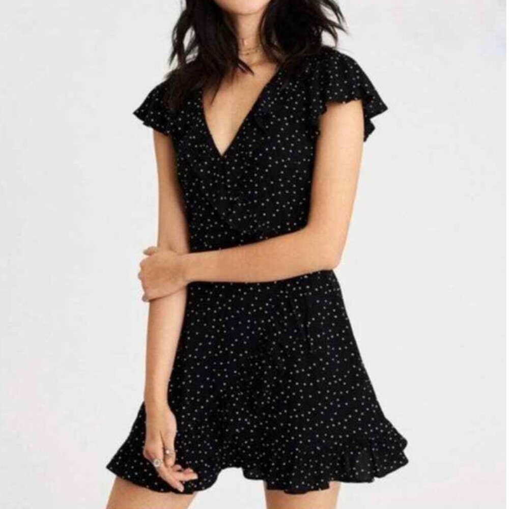 American Eagle Faux Wrap Mini Dress